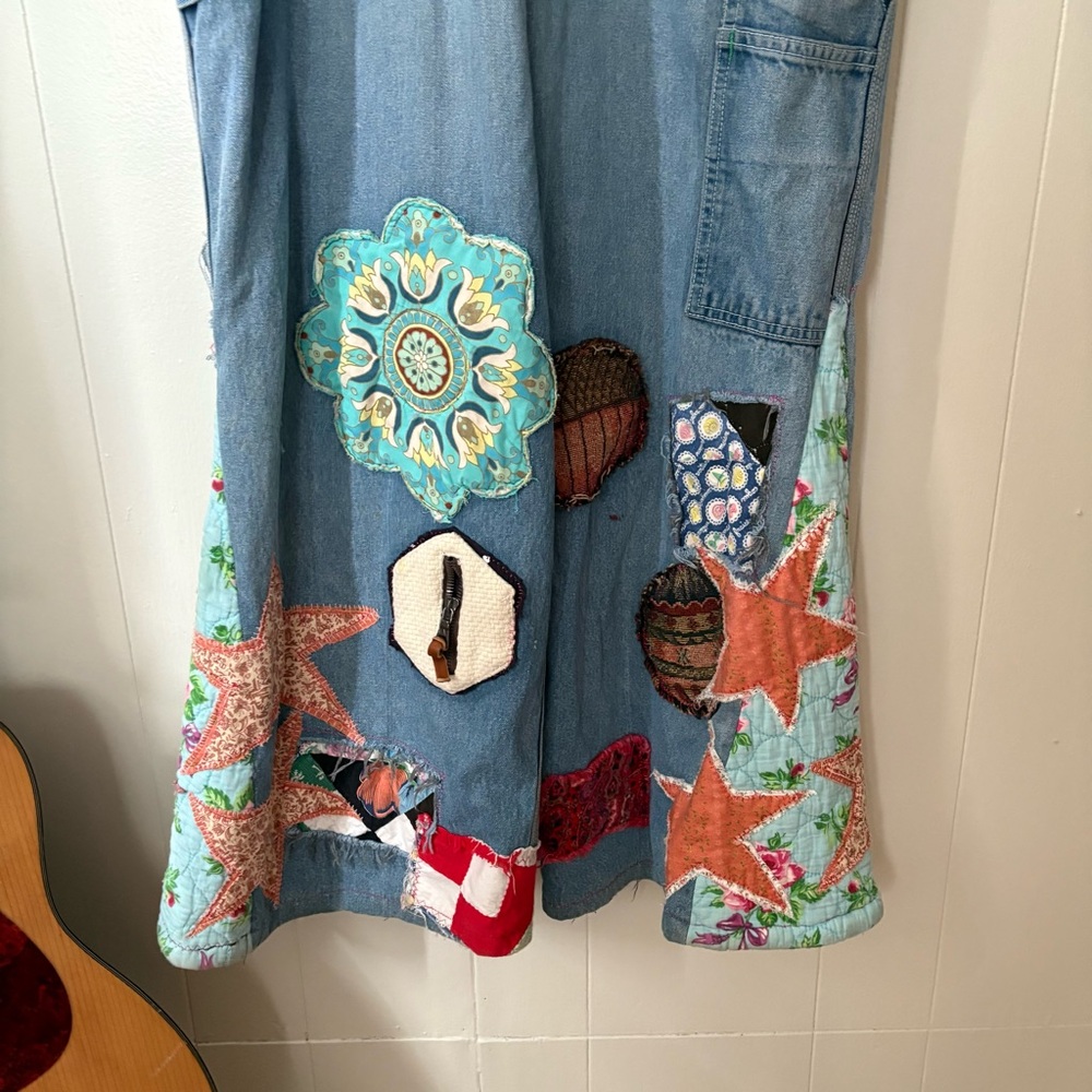Phish Upcycled Patchwork Hippie Overalls - Picture 12 of 15
